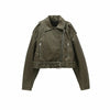 Vintage Leder Damenjacke