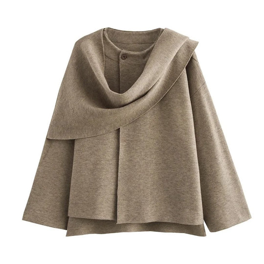 Asymmetrisch wattierte Damenjacke mit langen Ärmeln