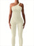 Women's Yoga Jumpsuit Sport Set mit einer Schulter