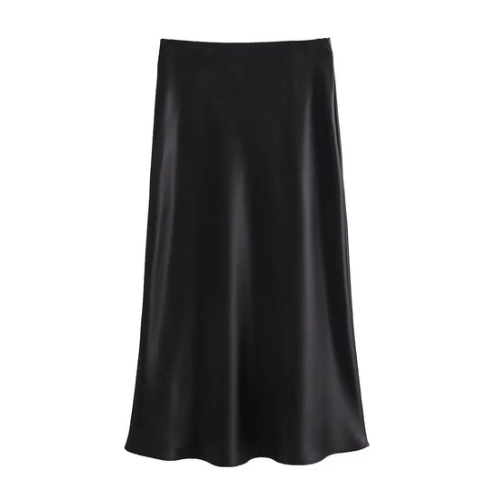 Schmal geschnittenes Damenkleid aus Satin mit Kordelzug