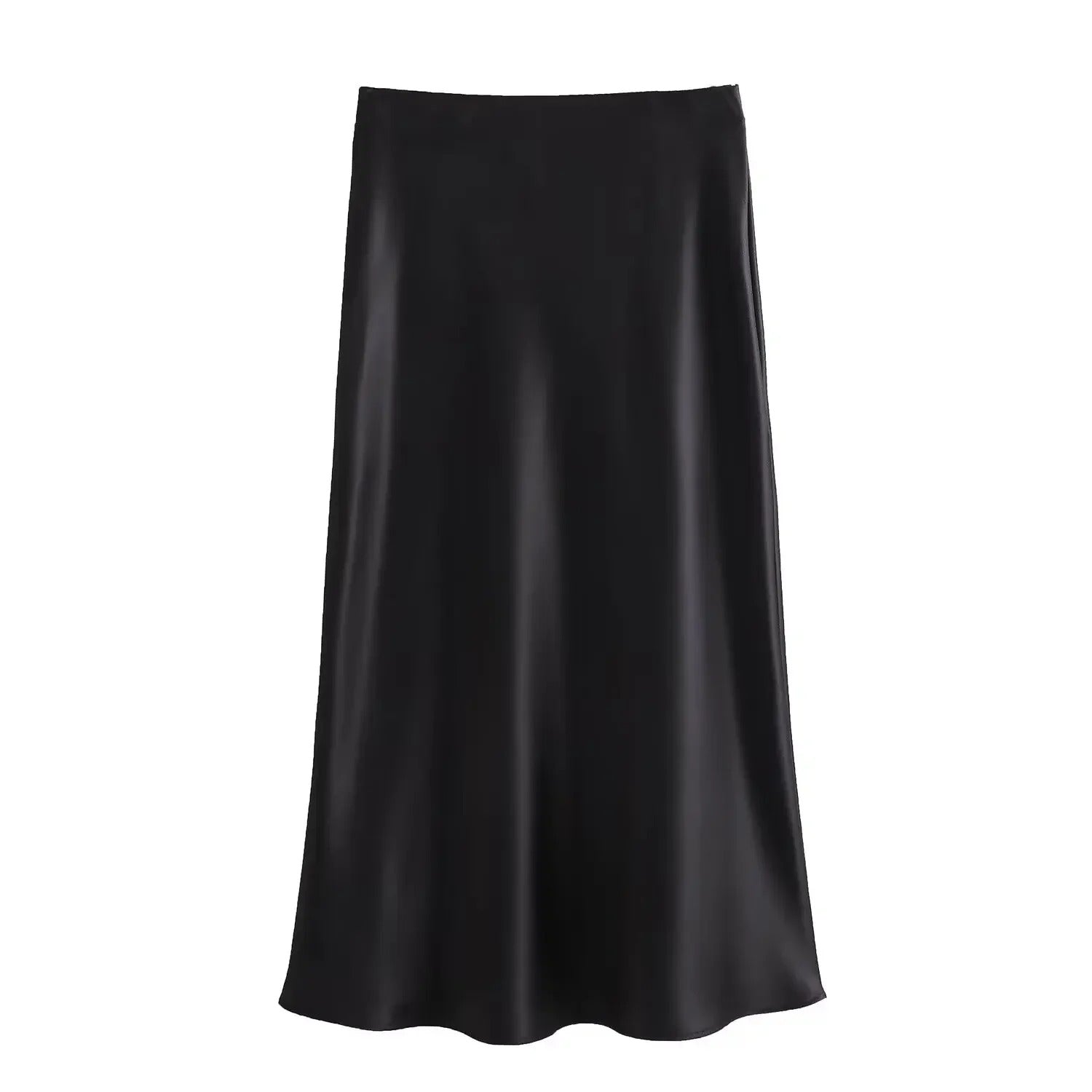 Schmal geschnittenes Damenkleid aus Satin mit Kordelzug