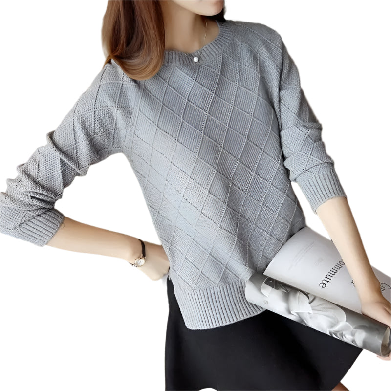 Damen-Strickpullover in Volltonfarben