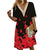 Damen V-Ausschnitt Bedrucktes Sommerkleid