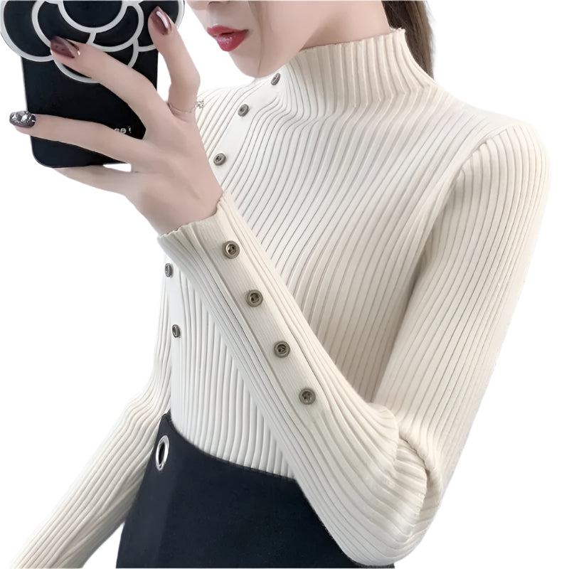 Rollkragenpullover mit langen Ärmeln für Damen