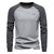Langärmeliges Patchwork-T-Shirt für Männer