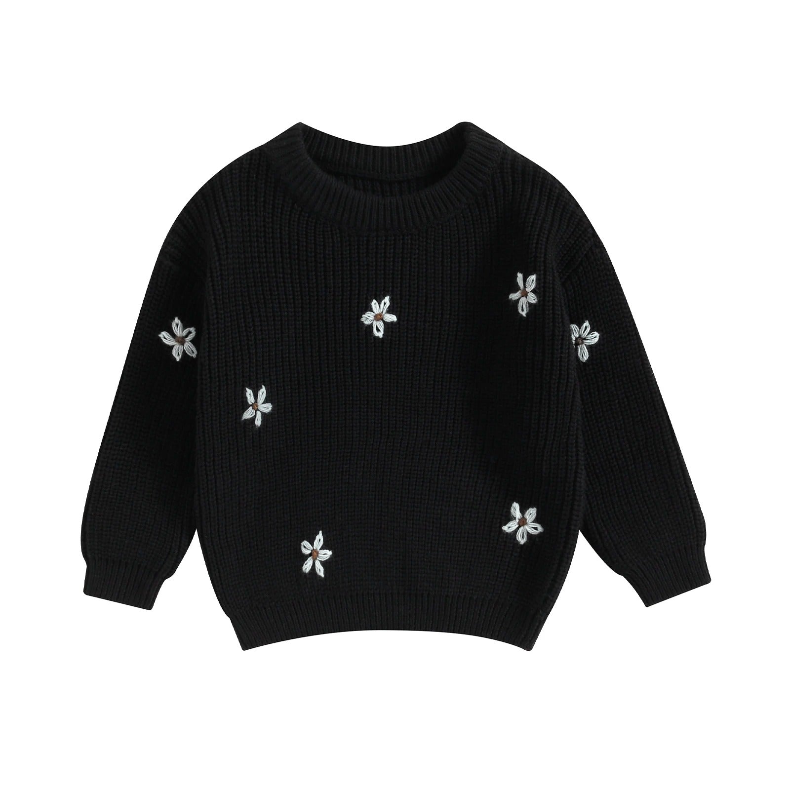 Blumenstrickpullover für Kinder