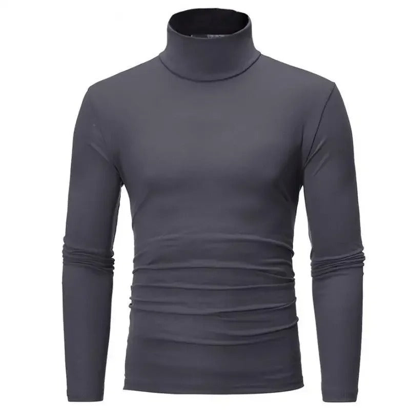 Schmal geschnittenes Thermo-Wintertop mit hohem Halsausschnitt für Männer