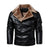 Herren Lederjacke mit Fellkragen