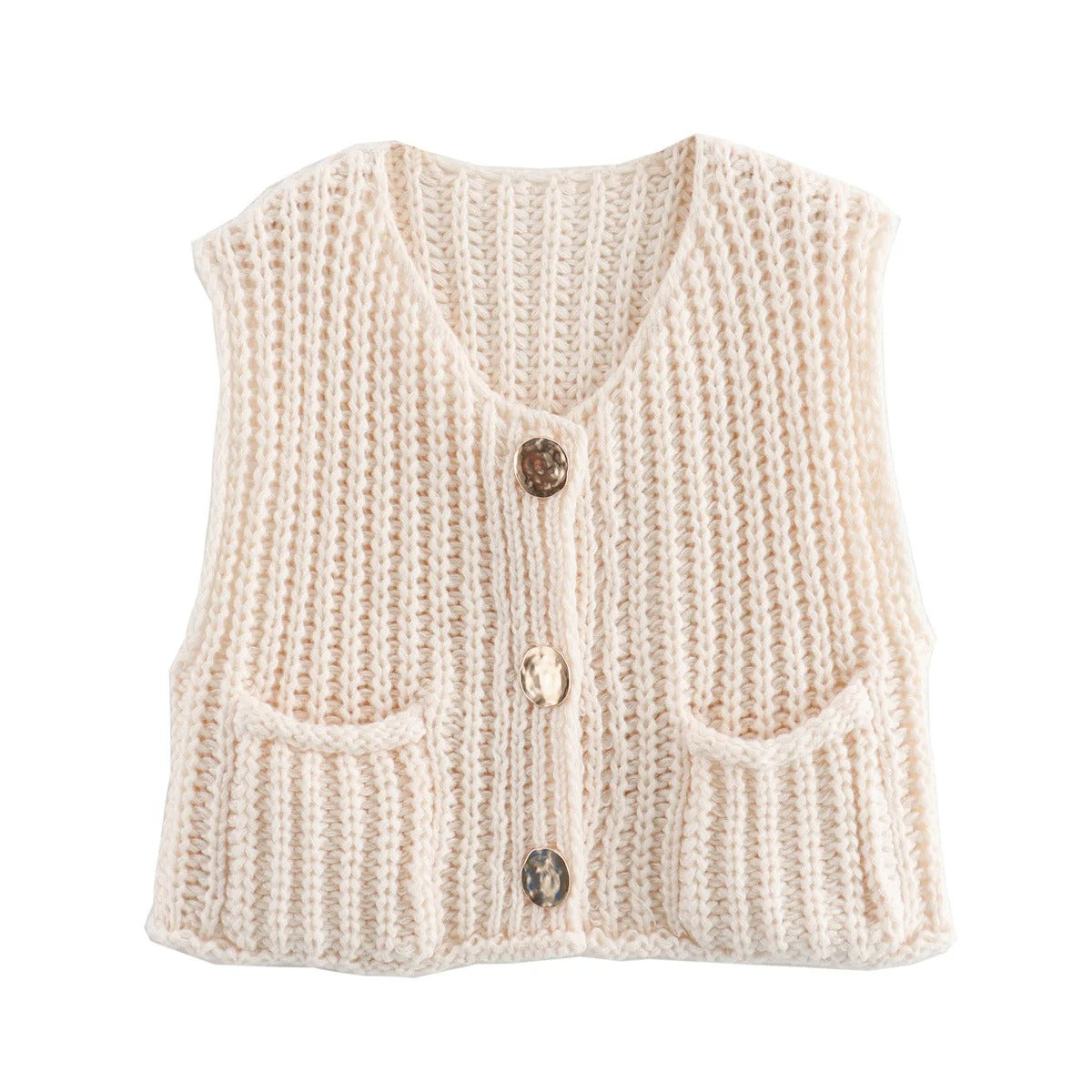 Strickjacke für Damen mit Metallknöpfen