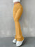 Damenhose mit hoher Taille und Rippbündchen