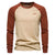 Langärmeliges Patchwork-T-Shirt für Männer
