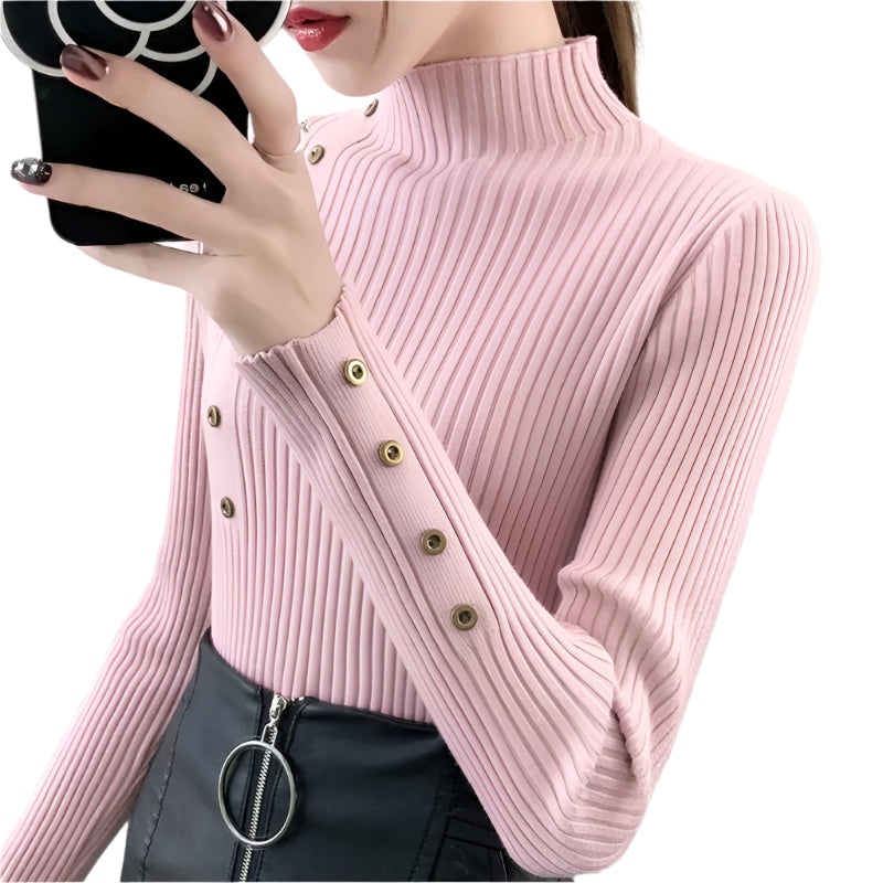 Rollkragenpullover mit langen Ärmeln für Damen