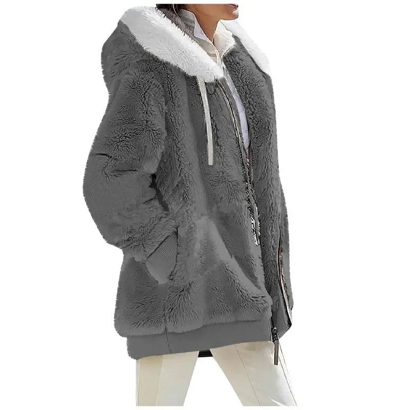 Fleecejacke mit Kapuze für Frauen