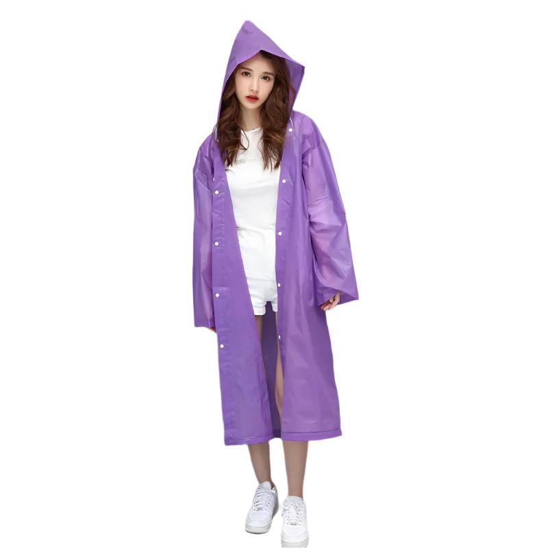 Wasserdichter Regenmantel mit langer Haube