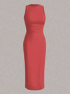 Kleid mit faltiger Taille für Frauen