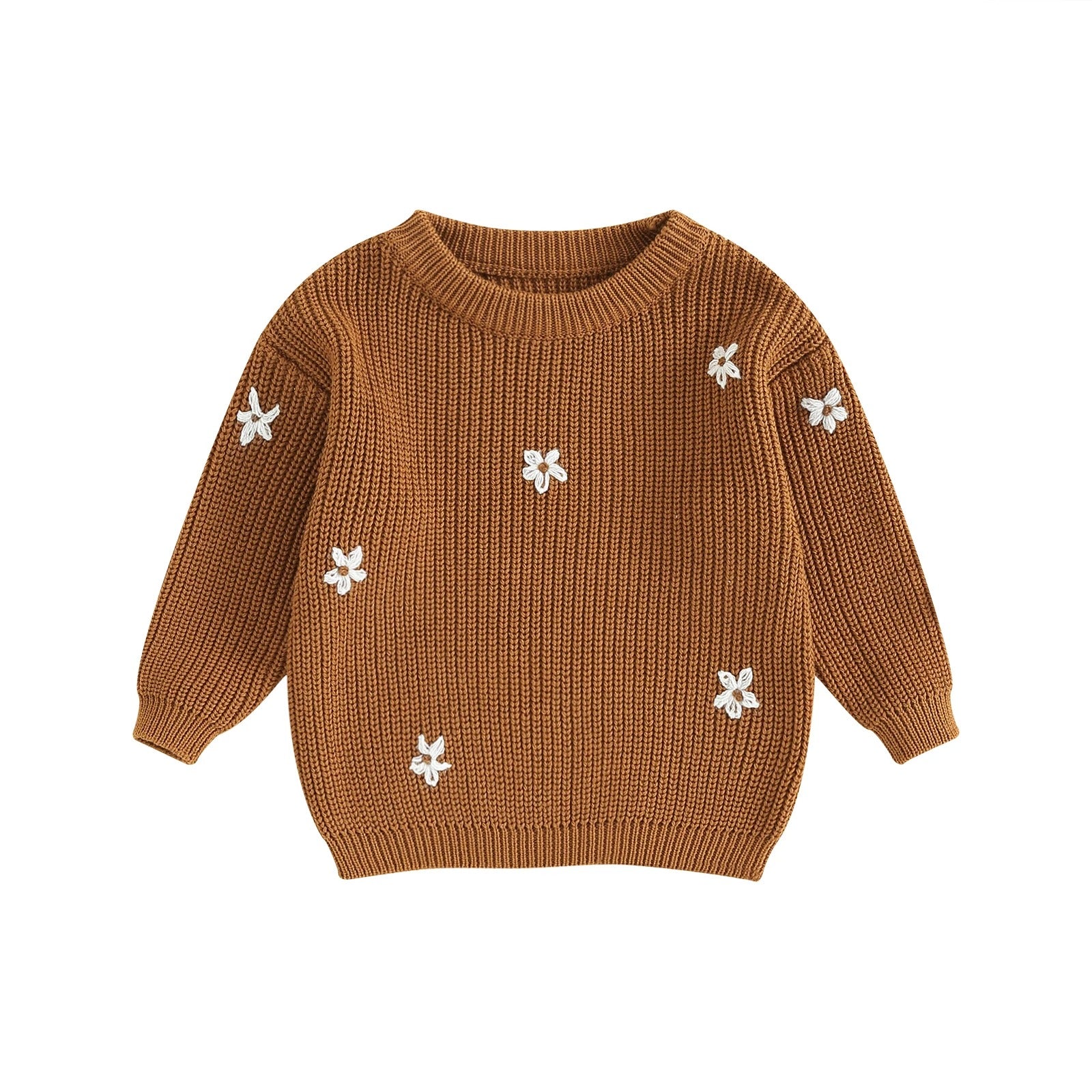 Blumenstrickpullover für Kinder