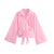 Kimono-Damenbluse mit langen Ärmeln