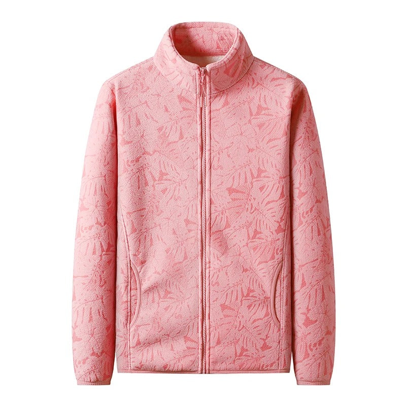 Bedruckte gebürstete Fleecejacke für Frauen