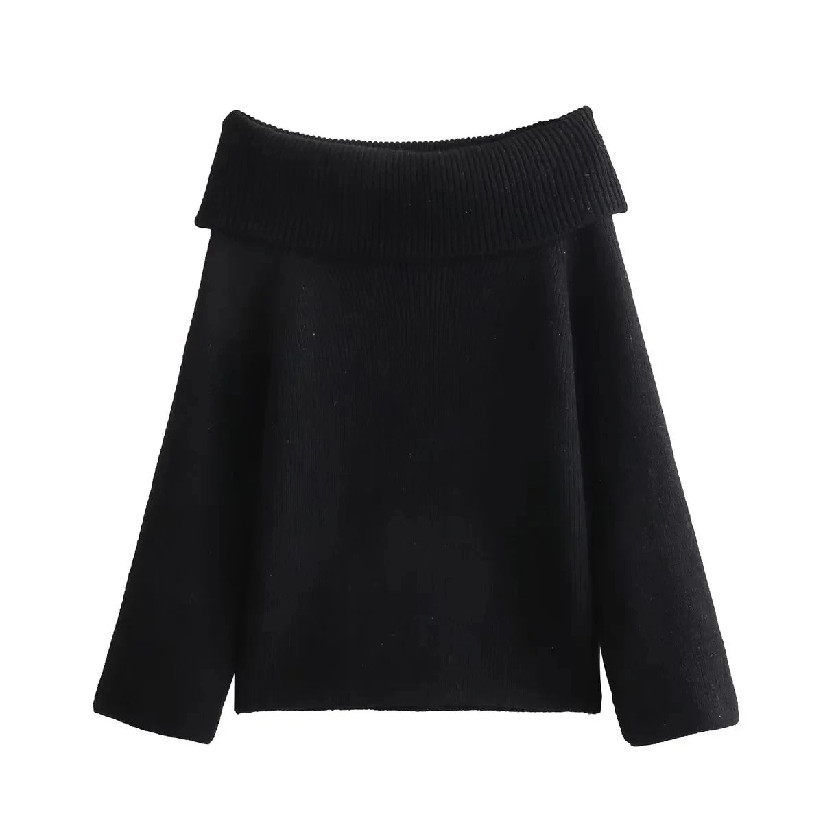 Off-Shoulder-Strickpullover für Frauen