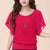 Frauen Rüschenärmel Chiffon Bluse