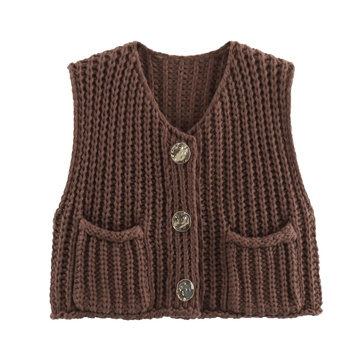 Strickjacke für Damen mit Metallknöpfen