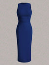 Kleid mit faltiger Taille für Frauen