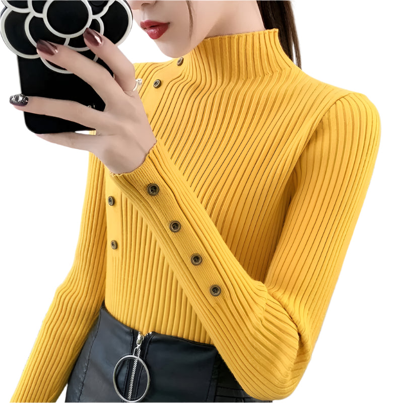 Rollkragenpullover mit langen Ärmeln für Damen