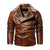 Herren Lederjacke mit Fellkragen