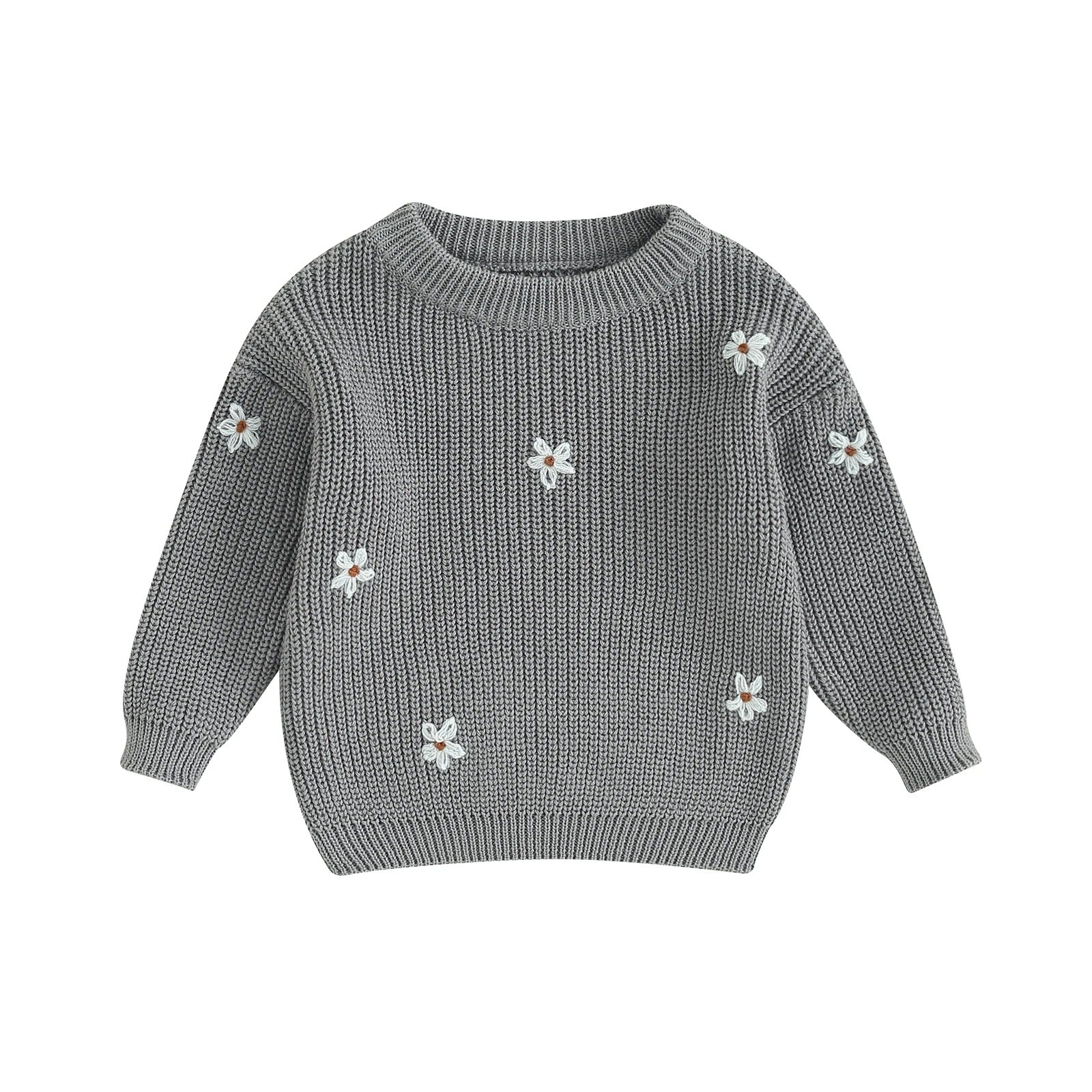 Blumenstrickpullover für Kinder