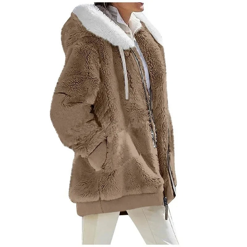 Fleecejacke mit Kapuze für Frauen