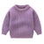 Einfarbiger Kinder-Strickpullover
