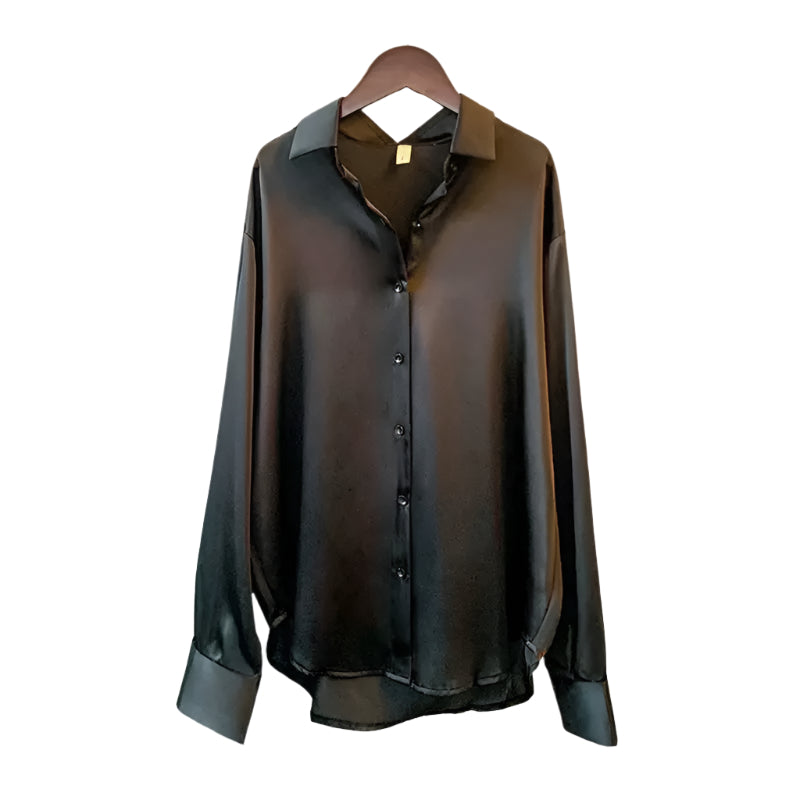 Seidenbluse mit Knopfleiste für Damen