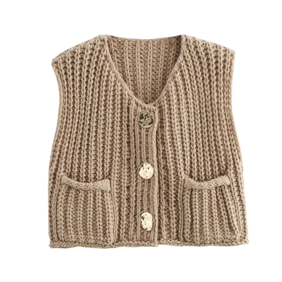 Strickjacke für Damen mit Metallknöpfen
