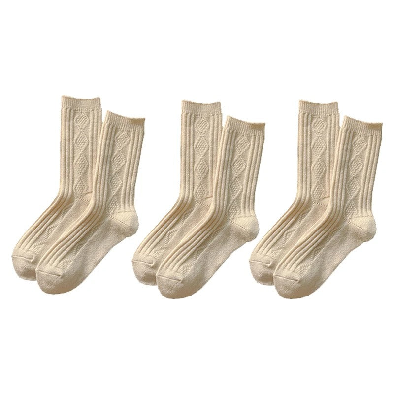 3 Paar/Set Damen Socken aus Kaschmirwolle