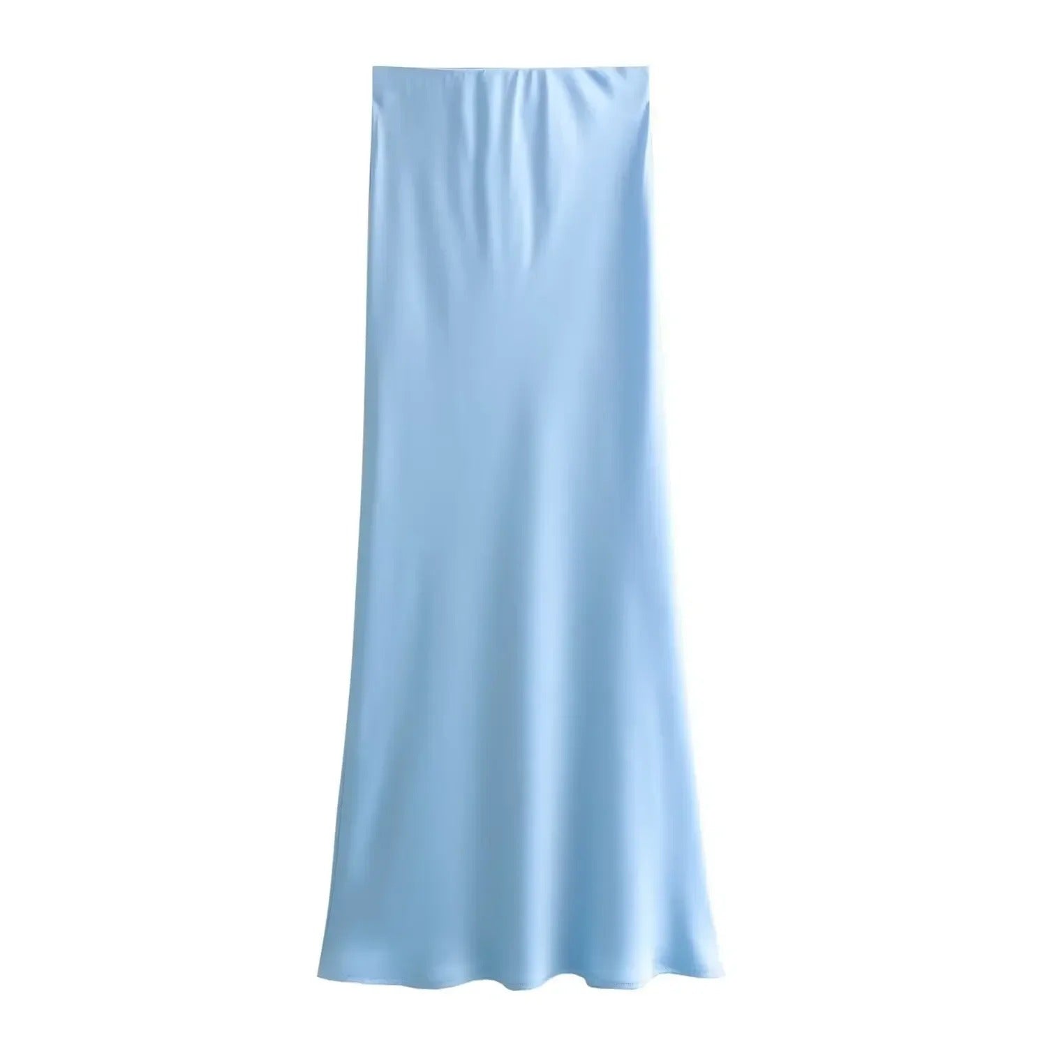 Schmal geschnittenes Damenkleid aus Satin mit Kordelzug