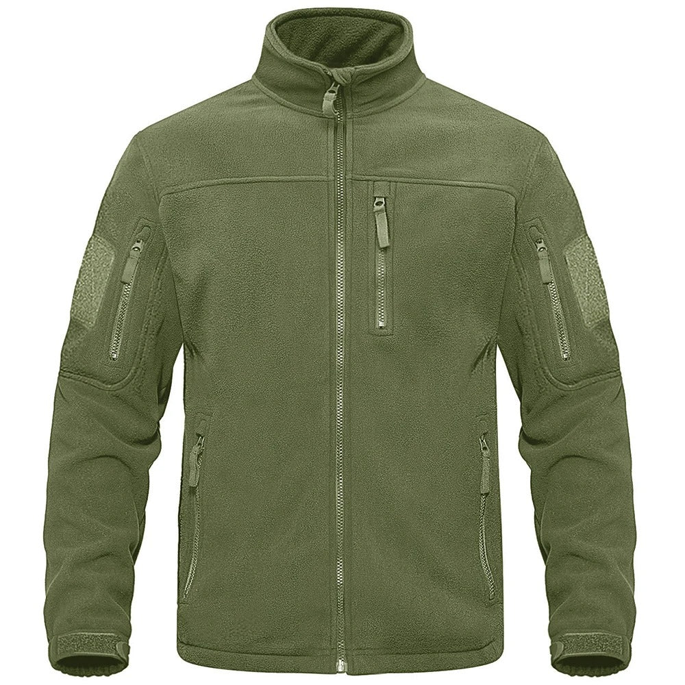 Herren-Fleecejacke mit durchgehendem Reißverschluss