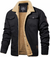 Variant image for Herrenjacke Armygrün Winterjacke Sherpa-Futter Wasserabweisend Robust-17