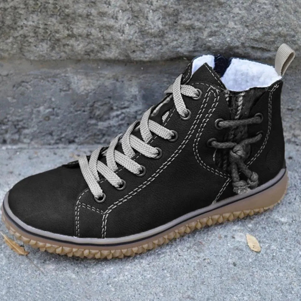 Damen Winterstiefel Warme Bequeme Schuhe Hochwertiges Material mit Warmem Innenfutter 4