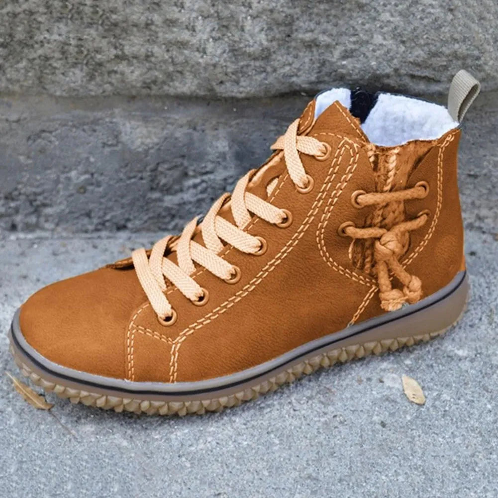 Damen Winterstiefel Warme Bequeme Schuhe Hochwertiges Material mit Warmem Innenfutter 1