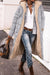 Variant image for Damen Pufferjacke Schwarz Elegant Lange mit Pelzfutter Polyester-9