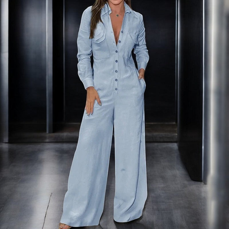 Overall mit Umlegekragen und langen Ärmeln