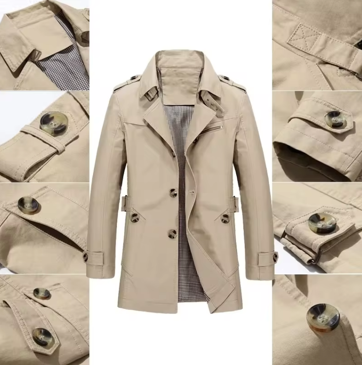 Windjacke für Herren Trenchcoat