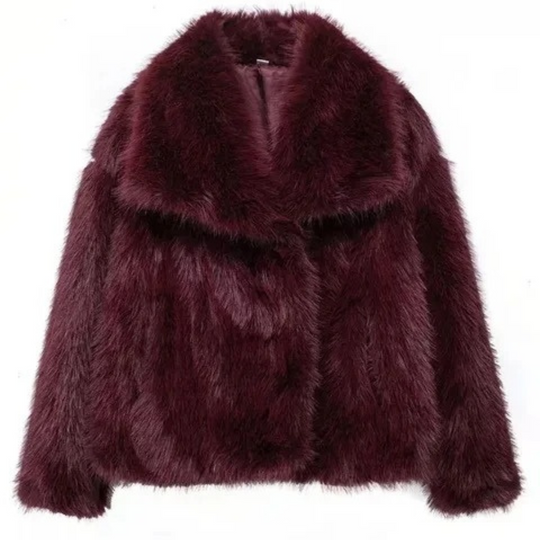 Warmer Plüschpelzmantel für Damen