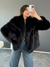 Warmer Plüschpelzmantel für Damen