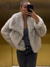 Warmer Plüschpelzmantel für Damen