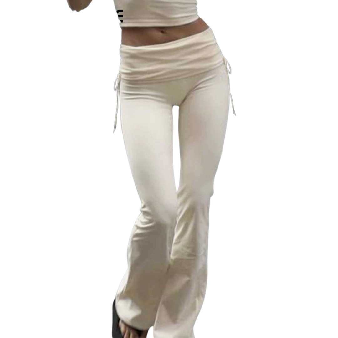 Schlanke Schlaghose mit niedriger Taille für Frauen