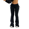 Schlanke Schlaghose mit niedriger Taille für Frauen