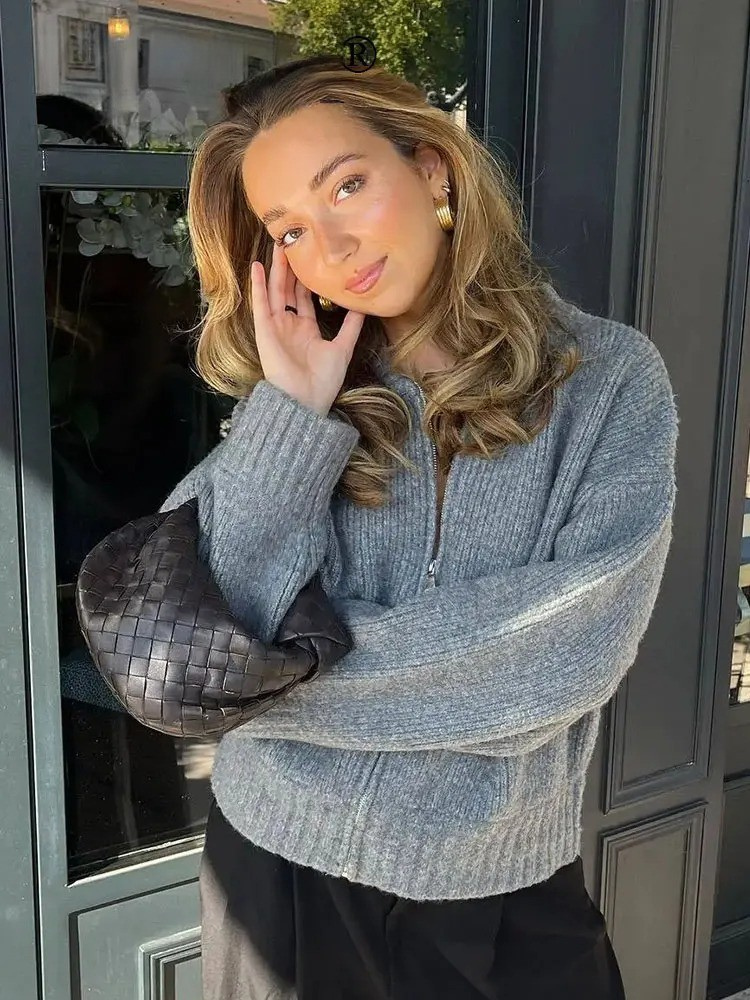 Vintage-Damenpullover mit Rundhalsausschnitt