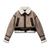 Lederjacke mit Revers für Frauen