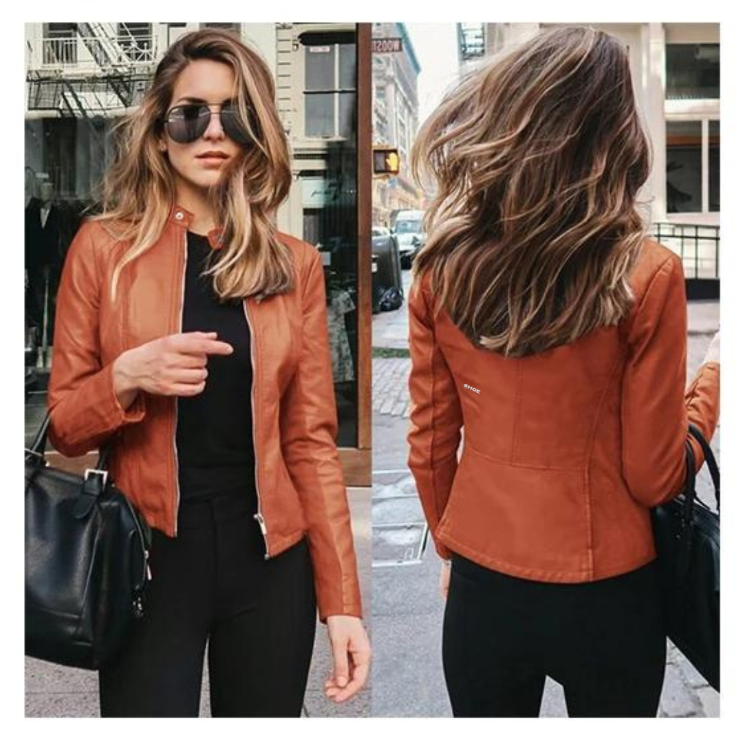 Motorradlederjacke für Frauen